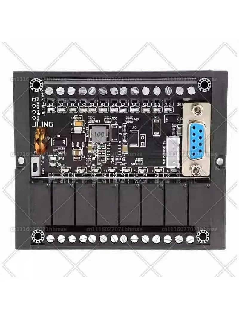 FX1N-20MR PLC Industrial Control Board 1AD+1DA 12 IN 8 OUT Relay Delay Module with Shell Programming Cable Relay Output DC10-28V