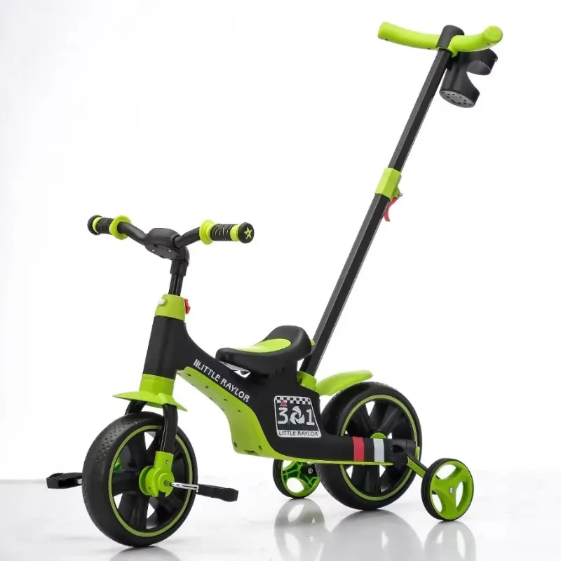 Pushrod, suitable for children aged 1-3, 6-in-1 children's stroller bicycle