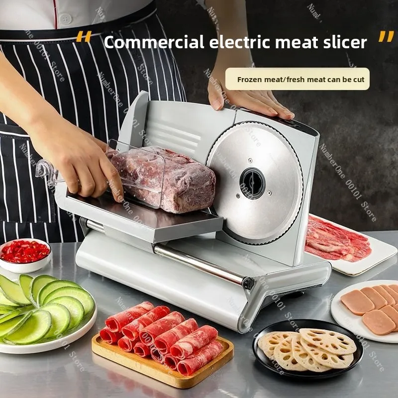 Commercial Electric Lamb and Beef Roll Slicer, Frozen Meat Divider, Efficient and Fast Labor-Saving Meat Slicing Tool