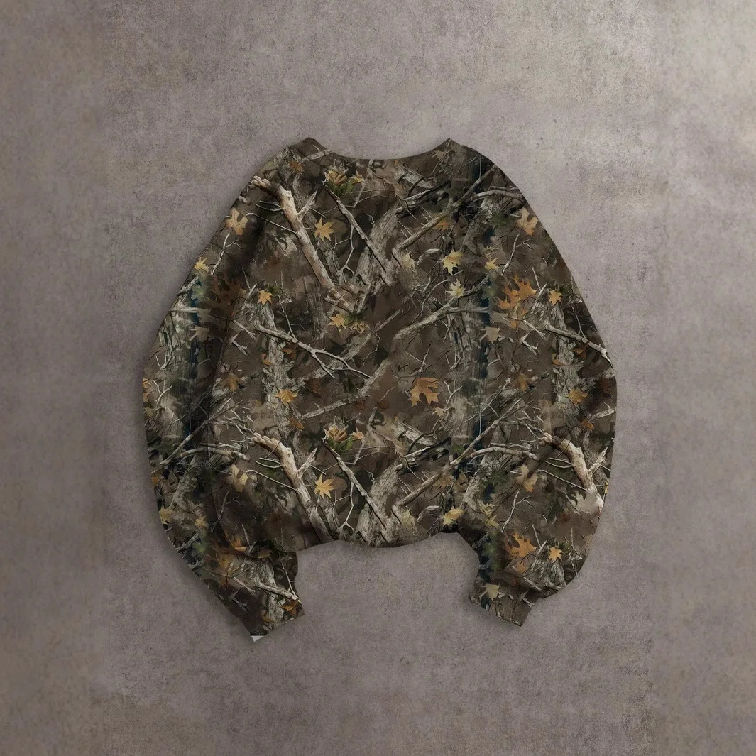 Damska bluzka o luźnym kroju, elegancka, do biura, z nadrukiem, minimalistyczna, z długim rękawem, zwiewna, oddychająca, dostępna w wielu kolorach.