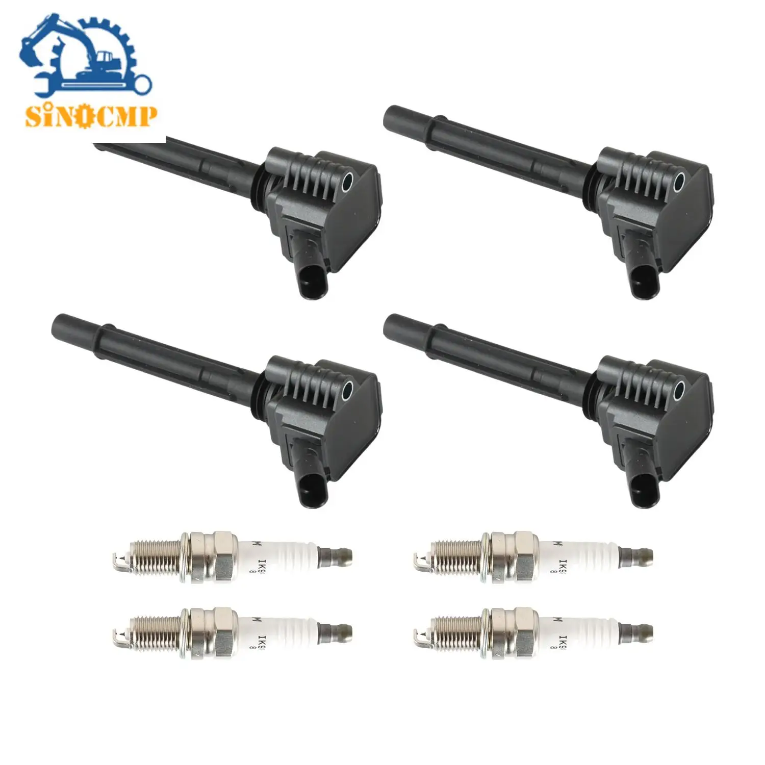 

4 шт. катушки зажигания + 4 шт. иридиевая свеча зажигания для Dodge Dart UF673 UF-673 E1173 5C1885 IC776 93618 SIKR9A7 2013-2016 гг.