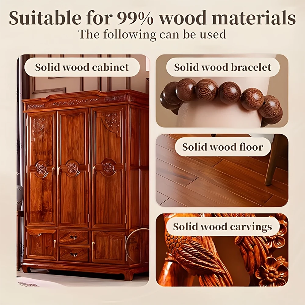 Lilin Lebah Kayu Merah Premium untuk Lantai Kayu, Pemoles Furnitur, Anti-Penuaan, Lapisan Tahan Retak, Pemulih dan Pelindung, 55ml