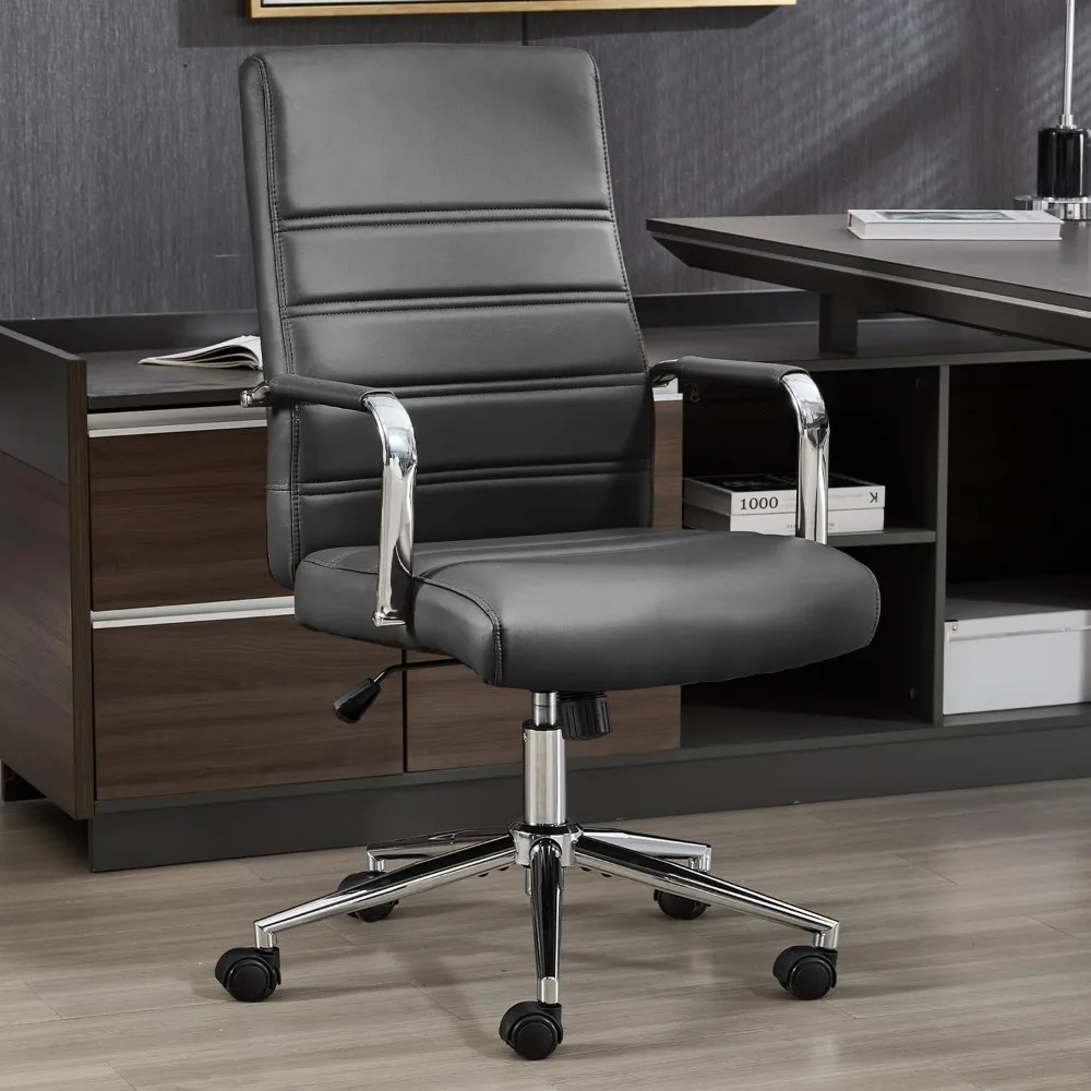 

Office Desk Chair Leather, Conference Room Chairs with Wheels, Modern Executive Office Chairs Adjustable Height, Ergonomic Swive
