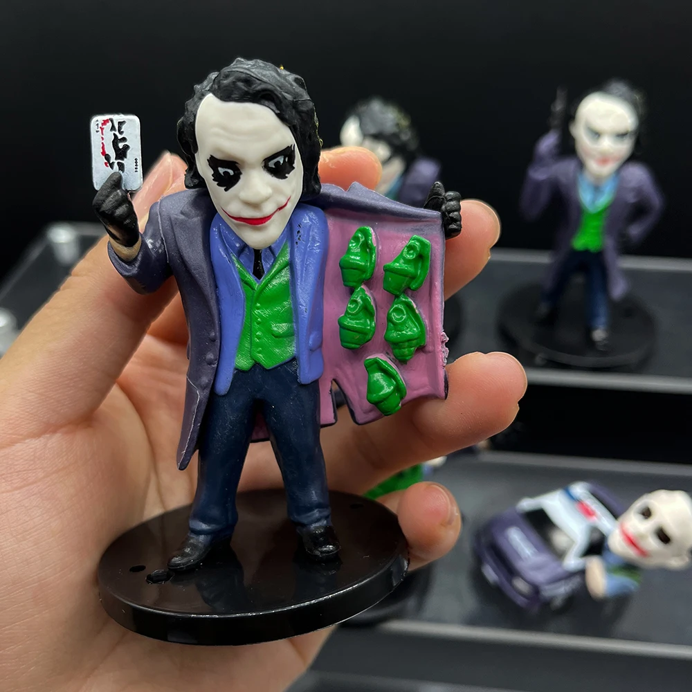 6 Pcs/Set Anime Figures The Joker Model Cartoon Car Decoration Doll Desktop Ornaments Action Figures Christmas Gifts