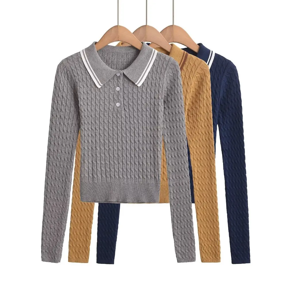 

Новое поступление, осенняя подвесная рубашка Ankoira с длинными рукавами, свитер, повседневный вязаный топ с короткими рукавами для женщин