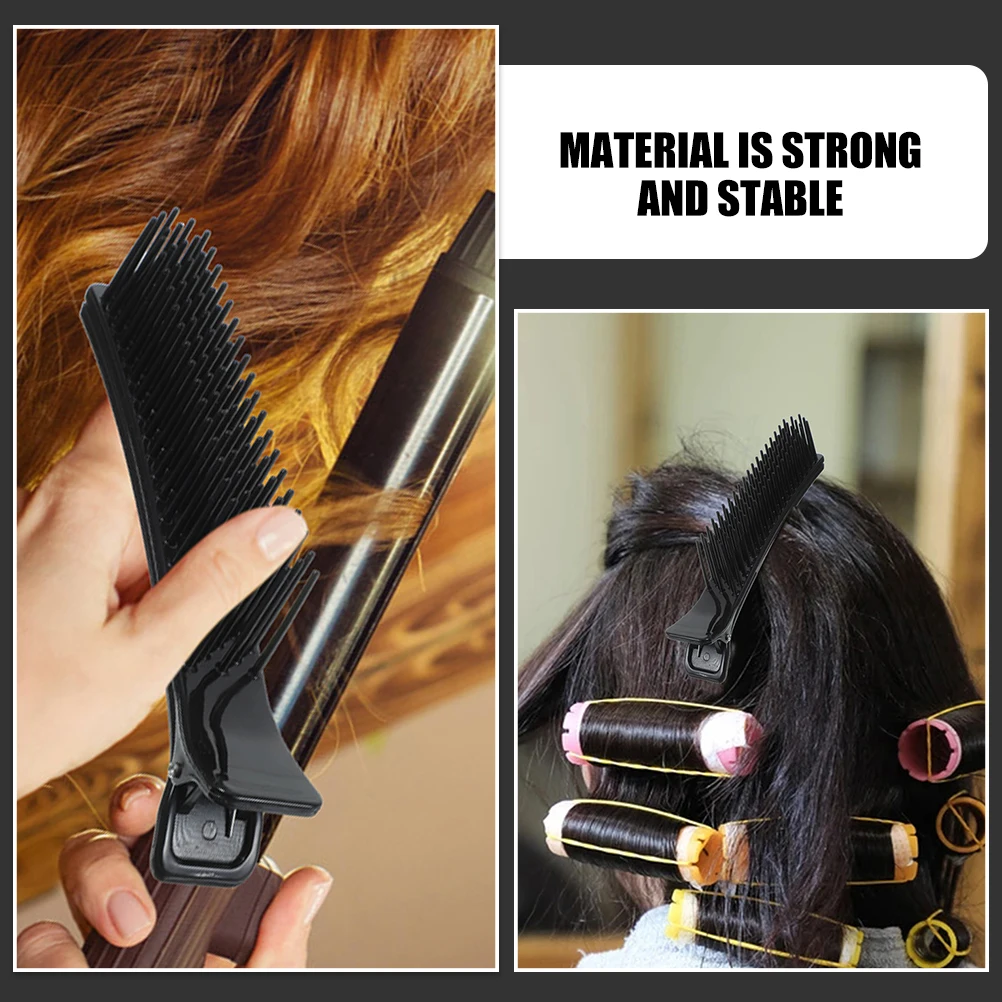 

4pcs Hair Styling Clips for Salon Sectioning Tools Nonslip Grip Clips Black Professional Hair Parting Combs Accessories