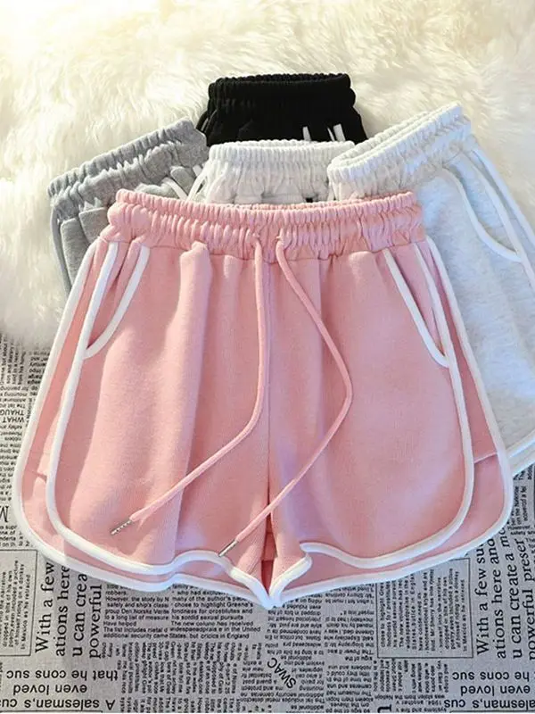 

Корейские повседневные спортивные легкие шорты свободного кроя, удобные домашние шорты, широкие шорты для пляжа, шорты для активного отдыха и путешествий