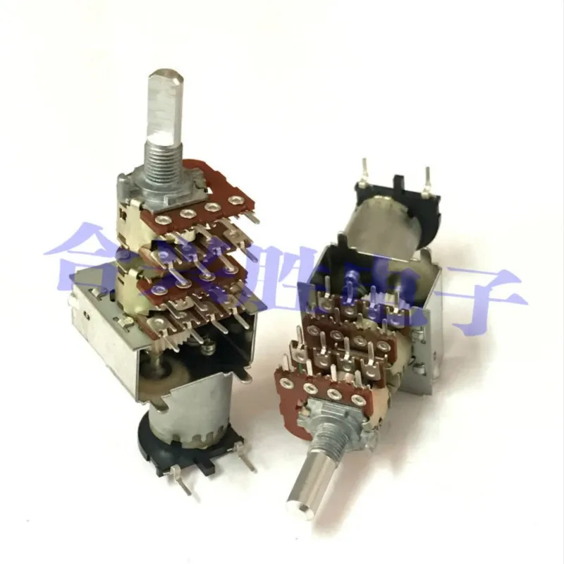 1 Piece Motor Potentiometer 4 Link B50K*4 Power Amplifier Potentiometer 16Pin Shaft Length 20MM