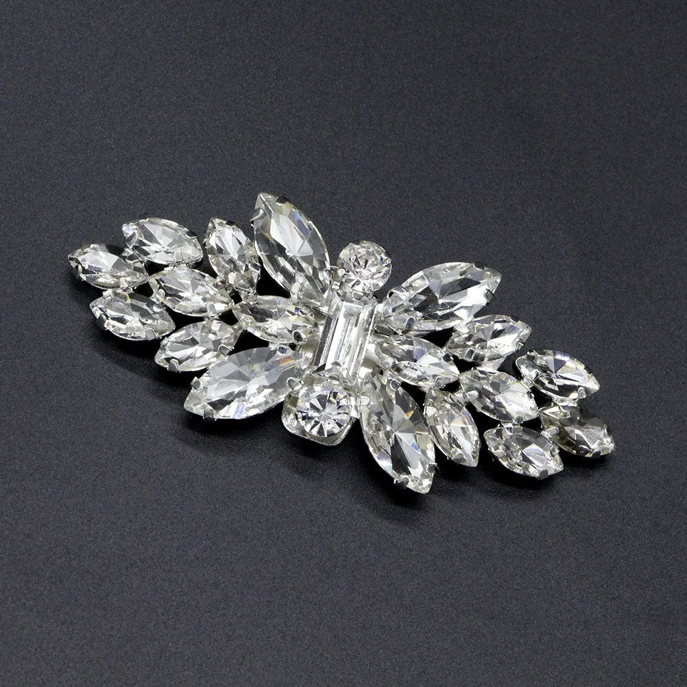 

Crystal Shoe Buckle Rhinestone Diy Shoe Clip Silver Decor For Wedding Bride Women Clutch Hat Boot Sandal Accessory