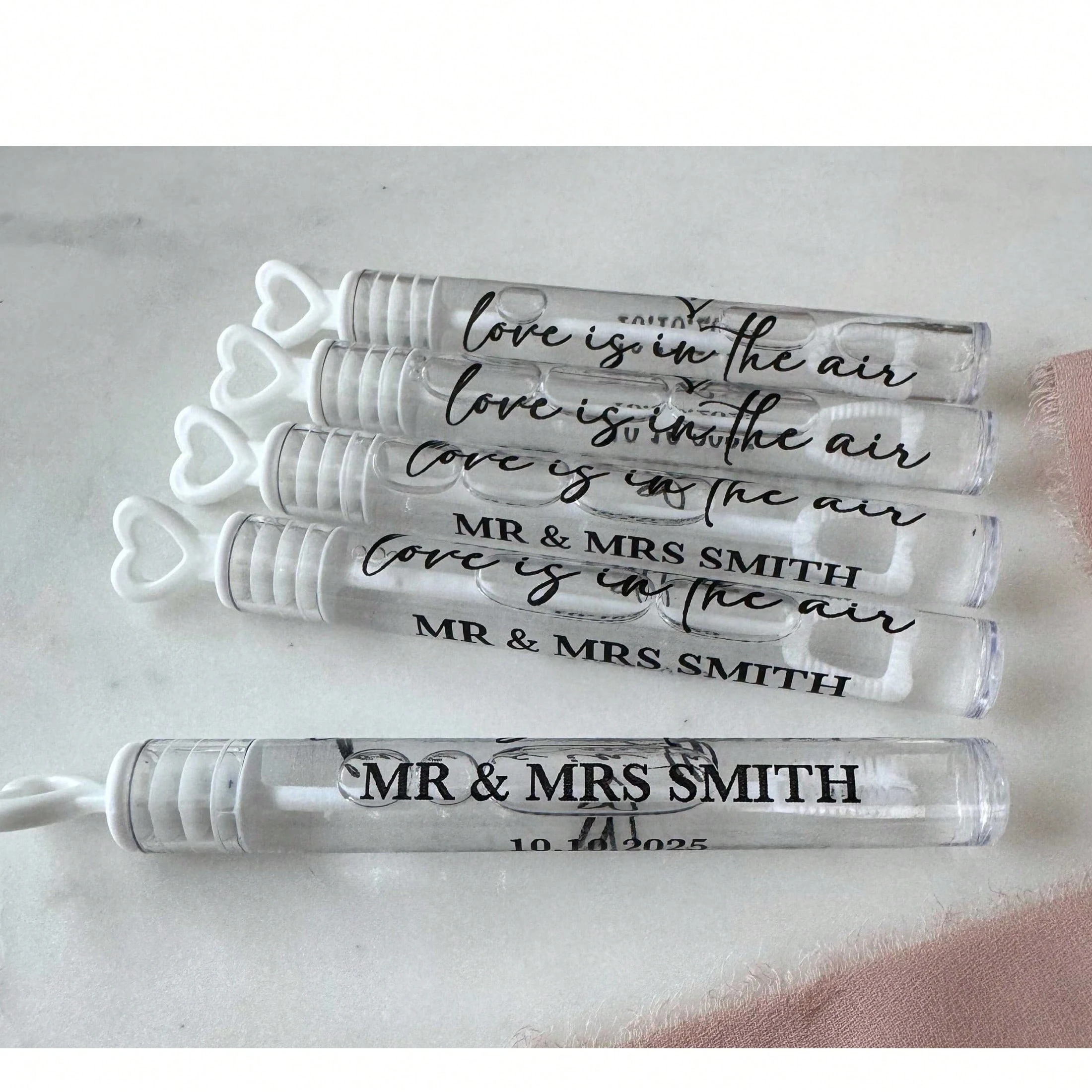 100 pegatinas de burbujas de boda personalizadas, etiquetas personalizadas con nombre + fecha, regalos para invitados de burbujas de boda, (solo pegatinas)