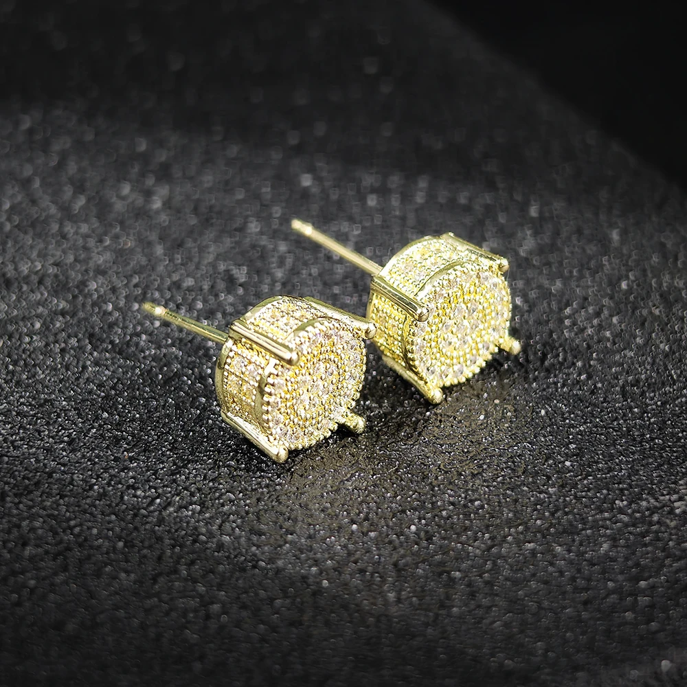 Moonso Trendy Gold Silver Color Halo Engagement Stud Earrings for Women Party Gift Jewelry Wholesale E6097 image 3