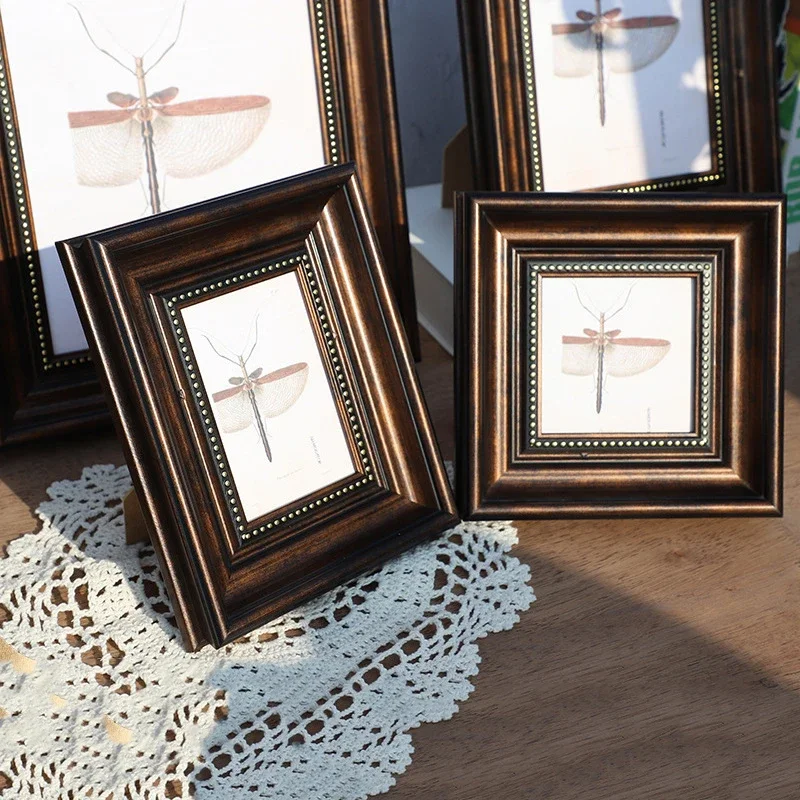 Vintage European Style Photo Frame with Free Photo Printing Elegant Table Display Frame 6 7 8 10inch A4 Picture Frame Home Decor