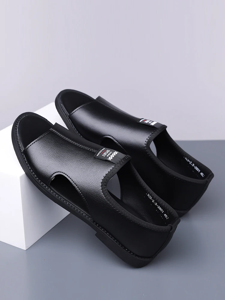 Men's Summer Outdoor Wearable Anti-Slip Deodorant Water Bubble Driving High-End Sensation Wear-Resistant Sandals Breathable B...