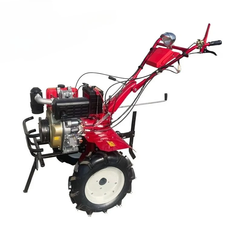 Chinese 12hp 15hp Mini Power Rotary Tiller  Electric Agricultural Machinery Cultivator with 8hp-15hp Power Options