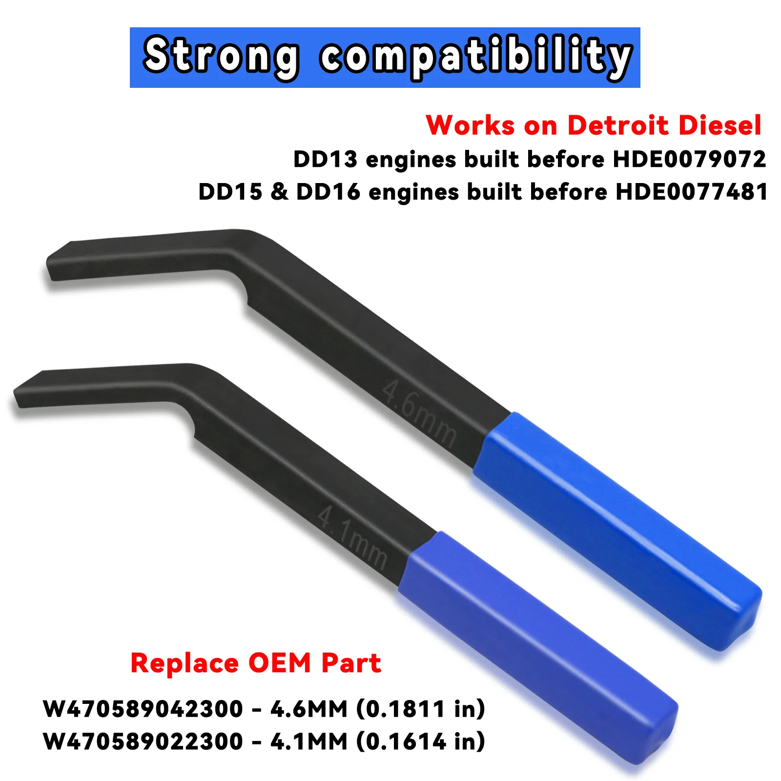 2Pcs Engine Brake Adjustment Tool Jake Brake Feeler Gauge Replacement for Detroit Diesel DD13 DD15 DD16 Engine