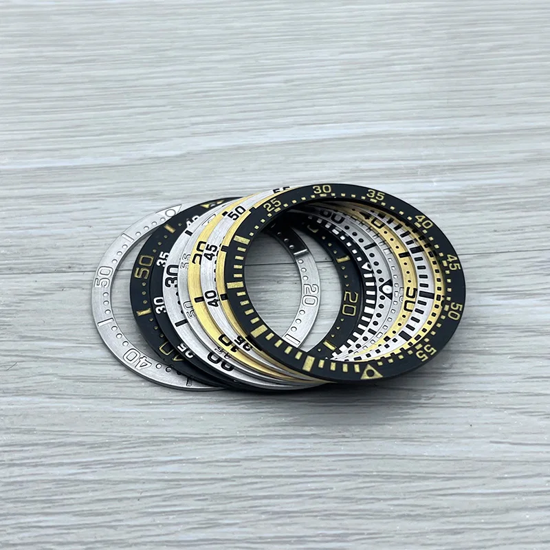 Mod 38mm*31.6mm Fashion Steel Watch Bezel Insert Fits Seiko SKX007 SKX009 SRPD Watch Cases NH35 NH36 Movement Men's Watch Parts