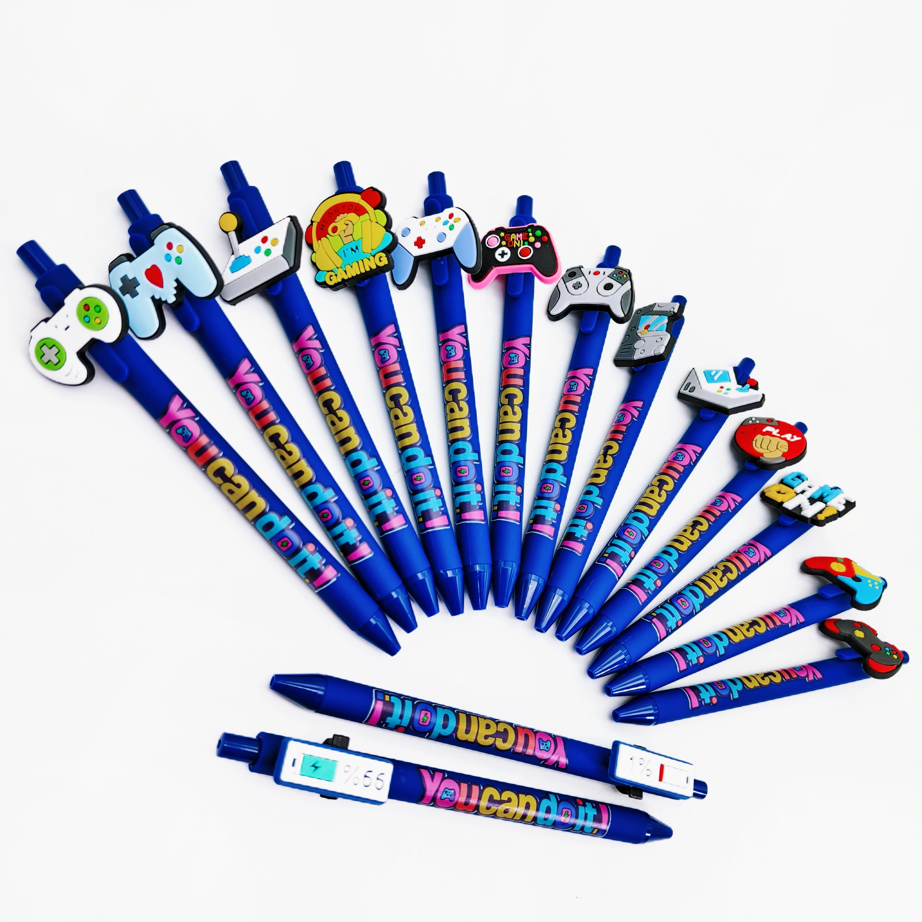 10 قطعة/15 قطعة أزرق عميق غمبد موضوع قلم حبر جاف طالب الكتابة هدية القلم اليومية مكتب القرطاسية #5