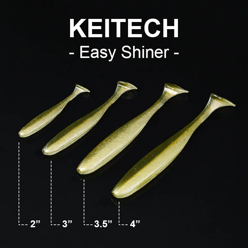 

Japan KEITECH K Brand 2 Inch 3 Inch 4 Inch T-tail Fish Easy Shiner Lure Soft Bait Fishing T-tail Fish