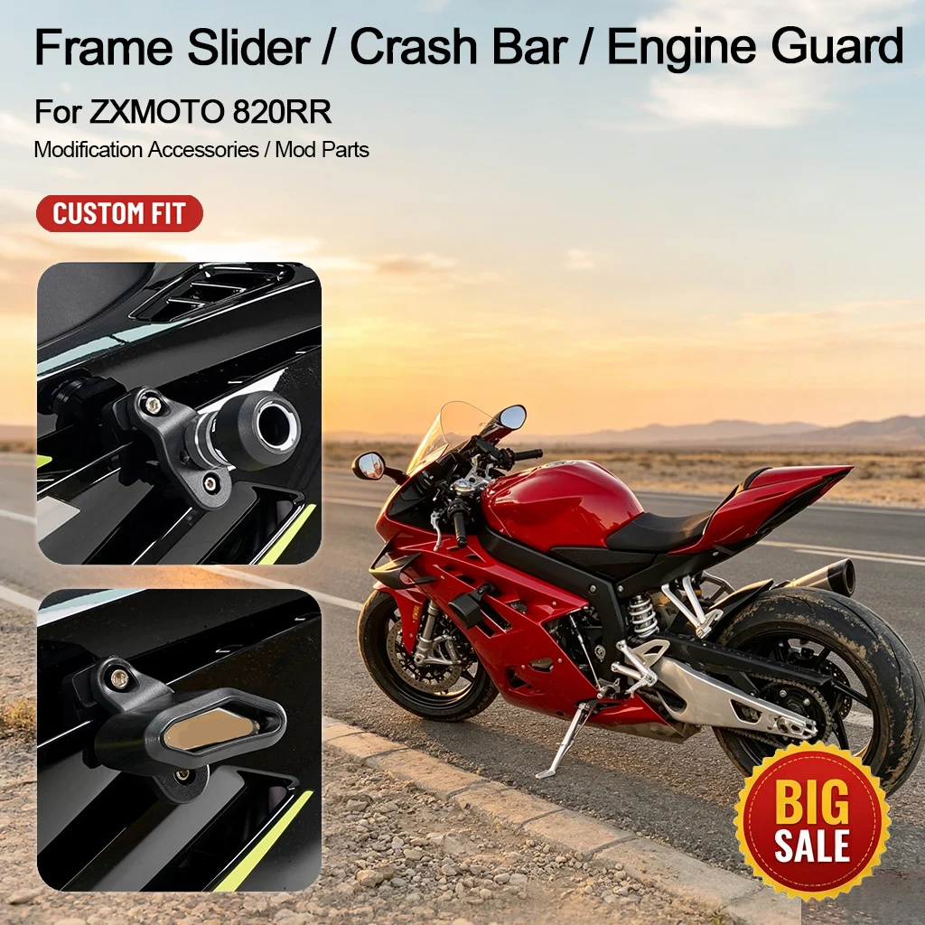 Motorcycle Anti-fall Crash Bar Frame Slider Engine Guard Bumper Anti-collision Protection Mod Accessories For ZXMOTO 820RR