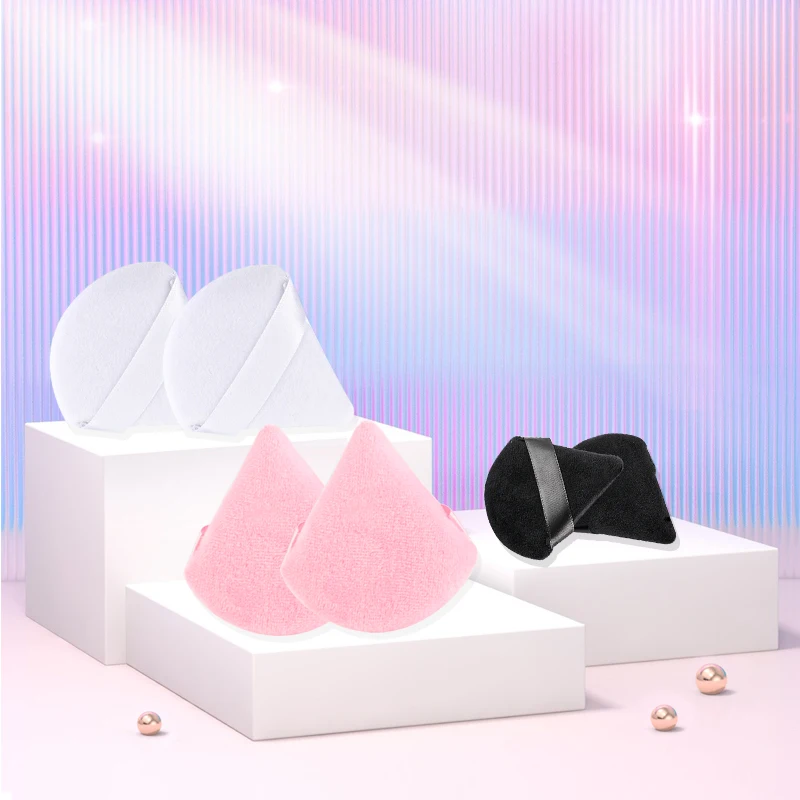 Reusable 1/2/3/6Pcs Triangle Powder Puff Mini Face Makeup Sponge for Face Cosmetics Soft Cotton Face Powder Puff Makeup Tools