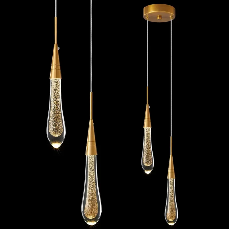 Modern Luxury Crystal Chandelier for Restaurant Decorative Lighting Fixture Elegant Ceiling Lamp Home Interior Decoration