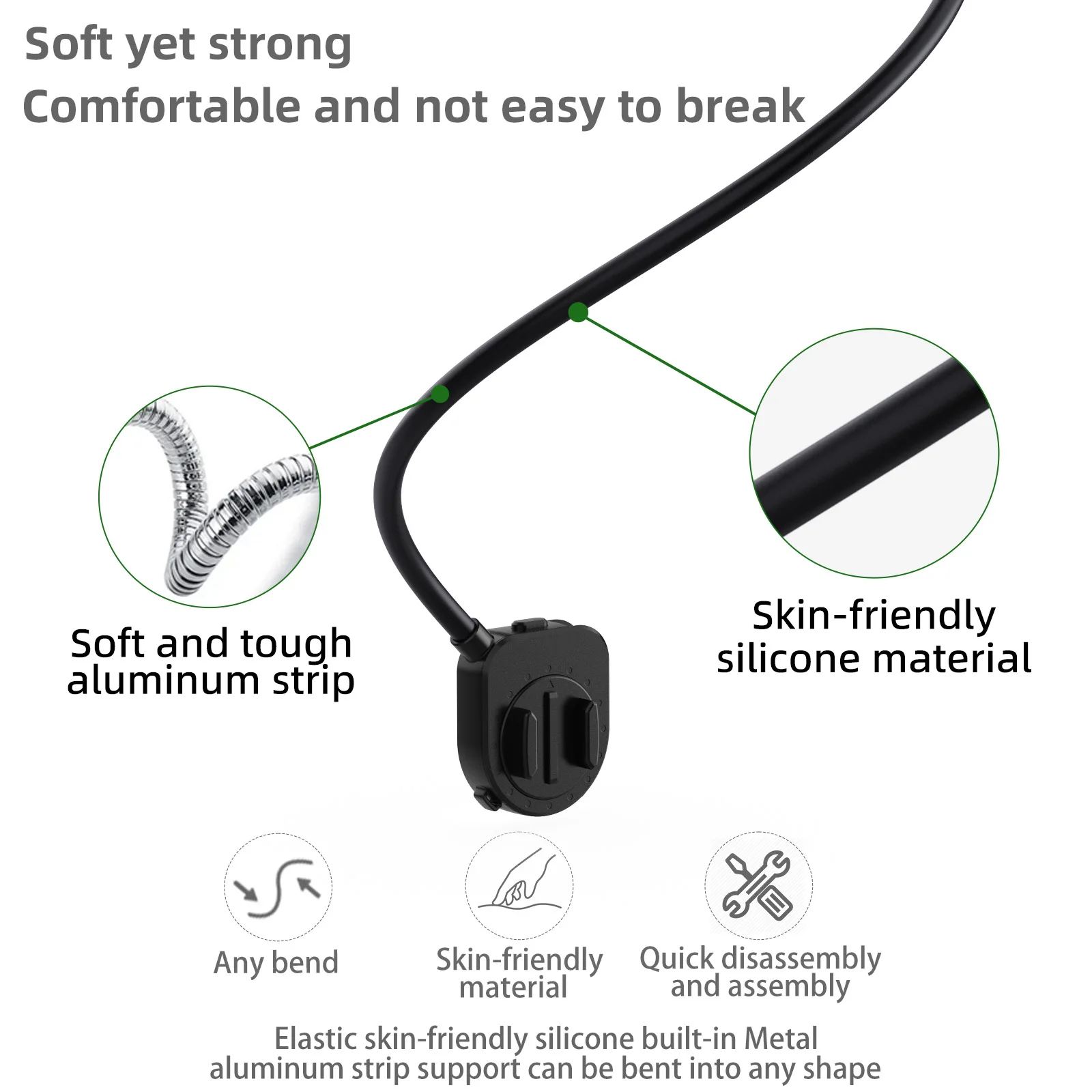 마그네틱 넥 폰 홀더 폰 넥 마운트 녹음 목걸이 매는 밧줄 Selfie 스탠드 iPhone 16 15 14 13 12 Pro Max Plus GoPro