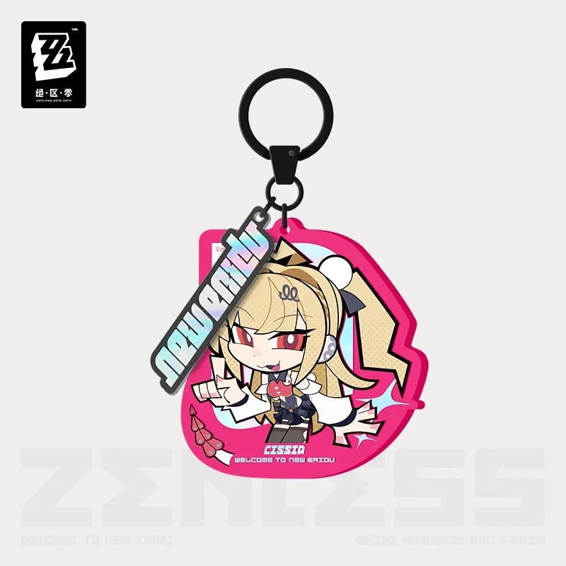 official-zenlesszonezero-lido-series-genuine-anime-chibi-acrylic-keychain-urban-order-department-gaming-merchandise-accessories