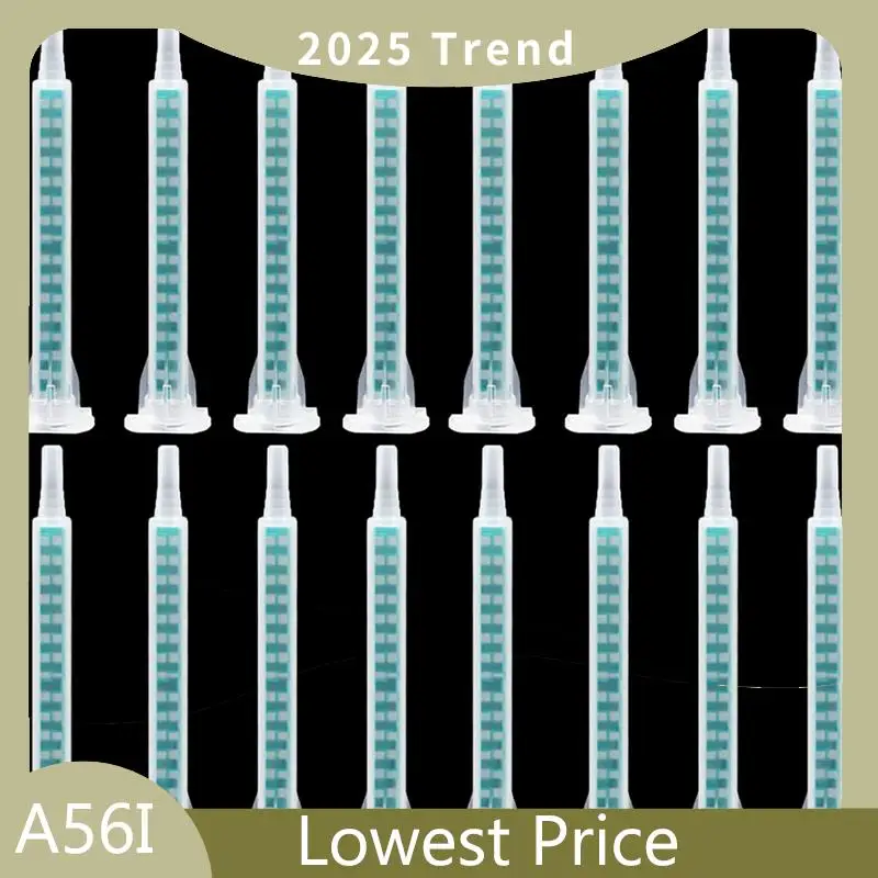 

ABDD 50Pcs Epoxy Adhesive Mixing Nozzle Static Mixing Nozzle Mb6-16 Mixing Tube (1:1Ratio) For AB Glue Liquid Mixer