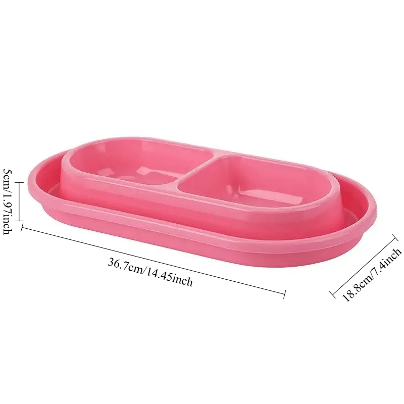 Large Pet Double Rice Bowl Sturdy Durable Ant Resistant Stray Cat Feeding Safe Odourless Outdoor Food Bowl Pet Supplies