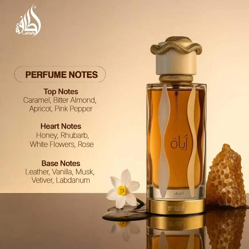 Lattafa Teriaq 3,4 Oz / 100 Ml Eau De Parfum Spray pour tout le monde - Design élégant et parfum durable