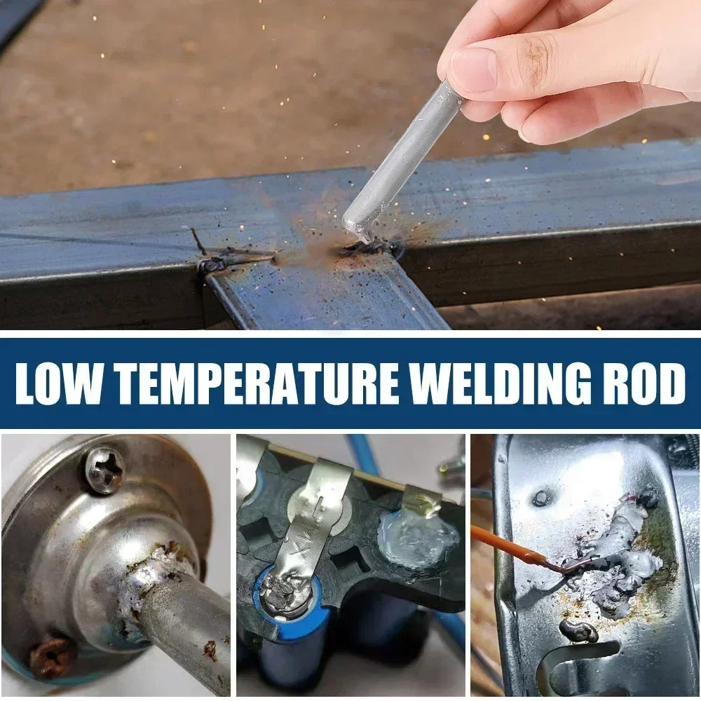 Easy Melt Welding Rods Low Temperature Melts Copper Iron Stainless Steel Solder Rod for Soldering Aluminum Repairing Agent Kits