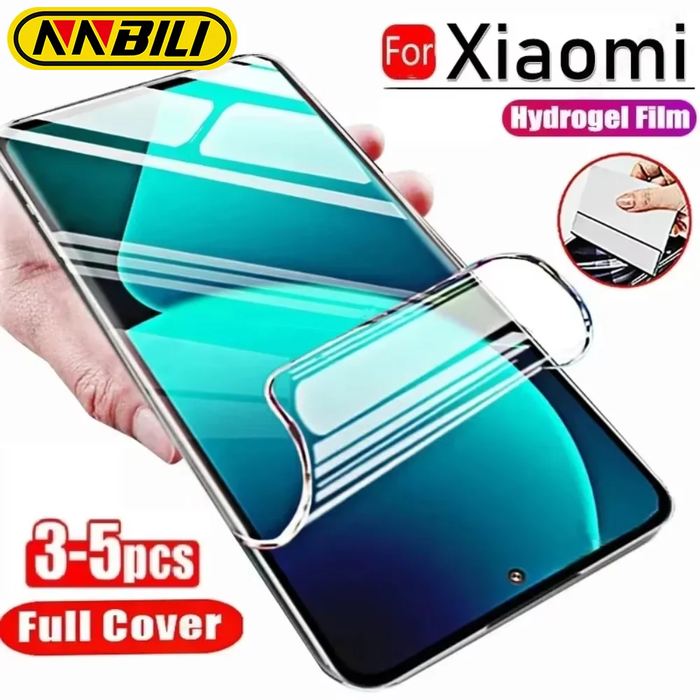 NNBILI 3-5Pcs Hydrogel Film For Xiaomi Redmi Note 12 11 10 9 8 Pro Plus 5G 11S 10S 9S 8T 7 Screen Protector For Redmi 10 10C 9