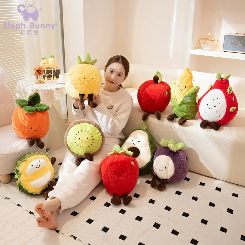 Süße Frucht Plüschtier Tasche Dekor Ananas Mangkhut Erdbeere Avocado Apfel Banane Niedliche gefüllte Fruchtpuppe Weiche Plüschtiere Geschenke ﻿