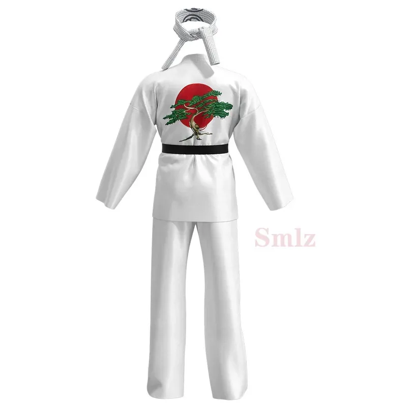 ❤ ❤ 2025 Anime Karate Kid cos Cobra Kai Cosplay disfraz aldult niños Top pantalones trajes Halloween carnaval traje nuevo ★ ☆