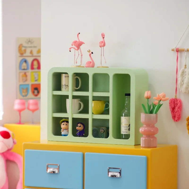 

Cabinet cup holder, living room cream wind, display rack, desktop.