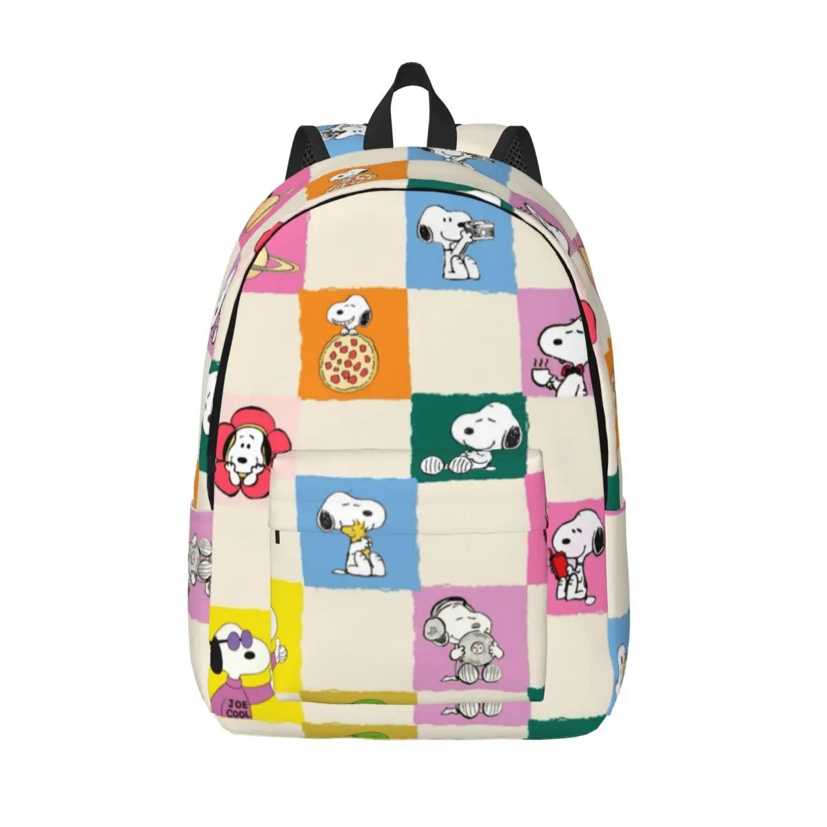 Mochila escolar informal liviana con estampado de Snoopy para la escuela, al aire libre, compras, oficina 15,7 pulgadas 17,7 pulgadas