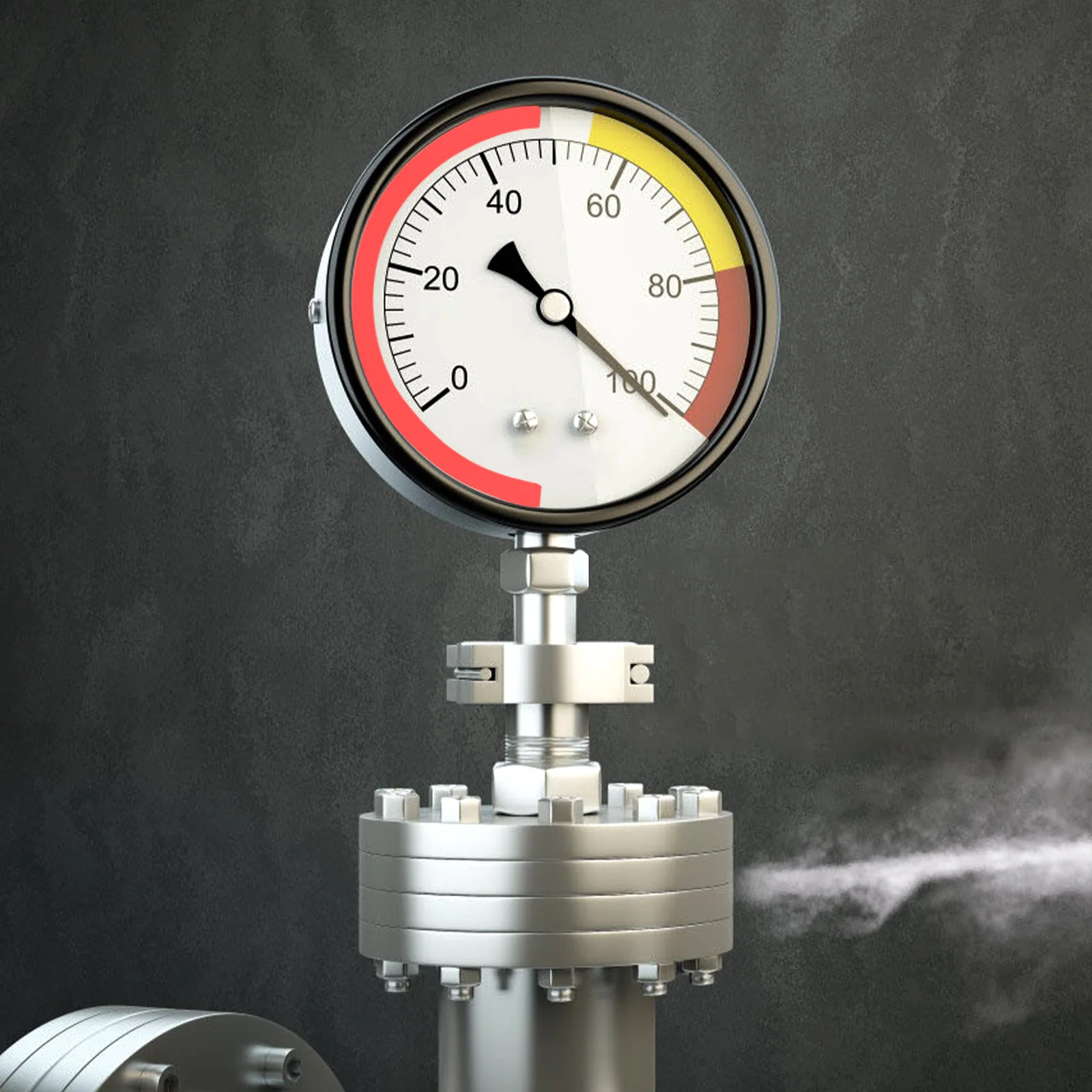 

7 Sheets Yellow Pressure Gauge Stickers Reflective Waterproof Labels for Pressure Gauge Sticker For Indication Office