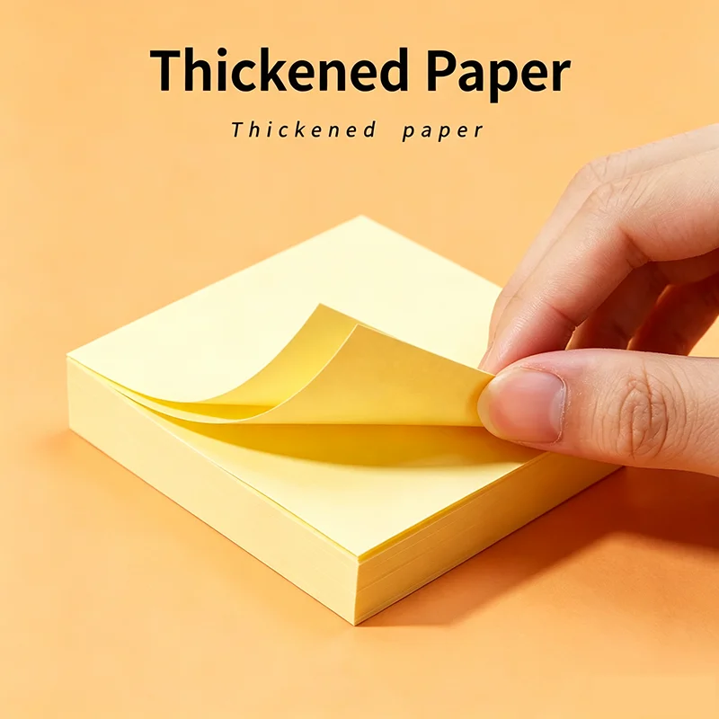 4PCS 3x3 Inch Sticky Notes – 100 Sheets Per Pad, Colorful or Yellow Option, Bulk Memo Pads for School Office Home