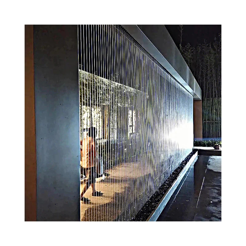 custom.Customized Modern Curtain LED Light Fountain with Rain & Lace Curtain Strings