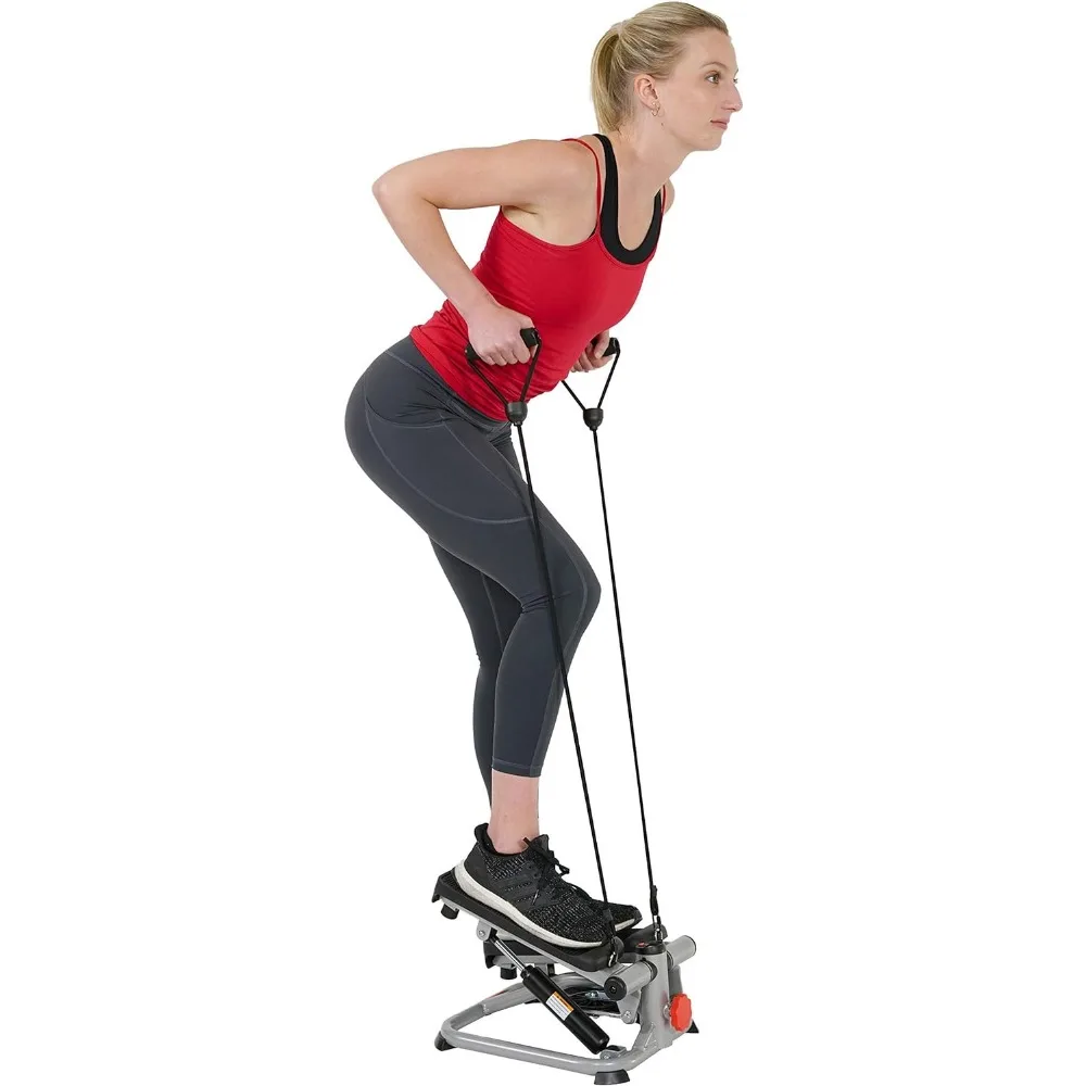 Advanced Mini Steppers for Exercise at Home, Total Body Workout Stair Step Machine with Resistance Bands, Optional Smart Stepper