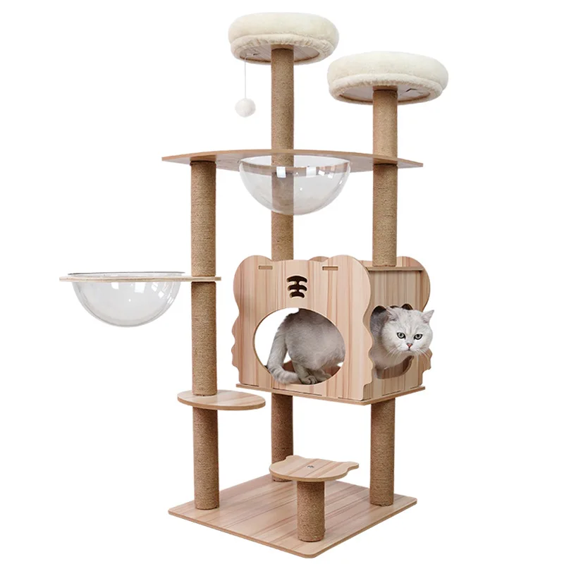 

Cat climbing frame Cat nest Integrated cabin shelf Four seasons Multi-layer scratching column