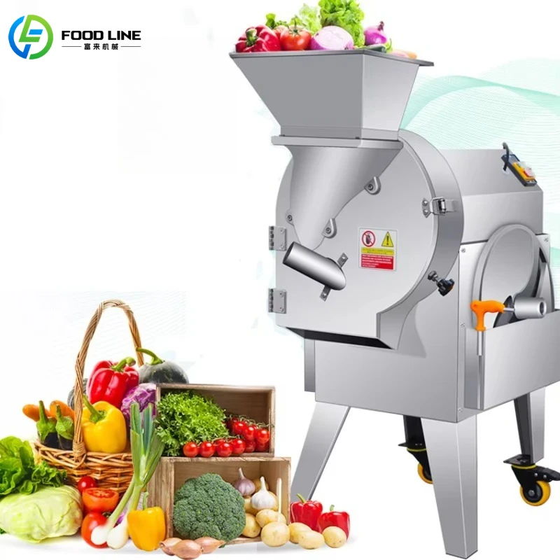 Large Capacity Commercial Fruit Root Cutter For Ginger Potato Onion Carrot Slicing