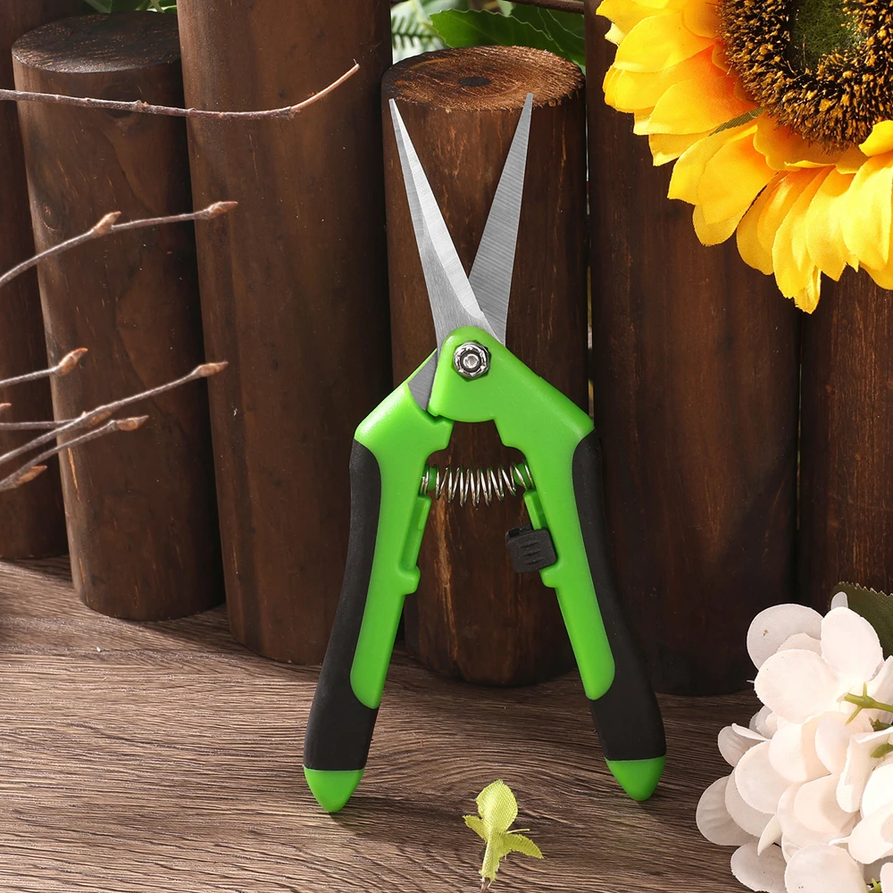 1 Set 6.5 Inch Garden Scissors，Garden Pruning Shears，Non-slip Labor-saving Flower Branch Branch Shears，Stainless Steel Shears