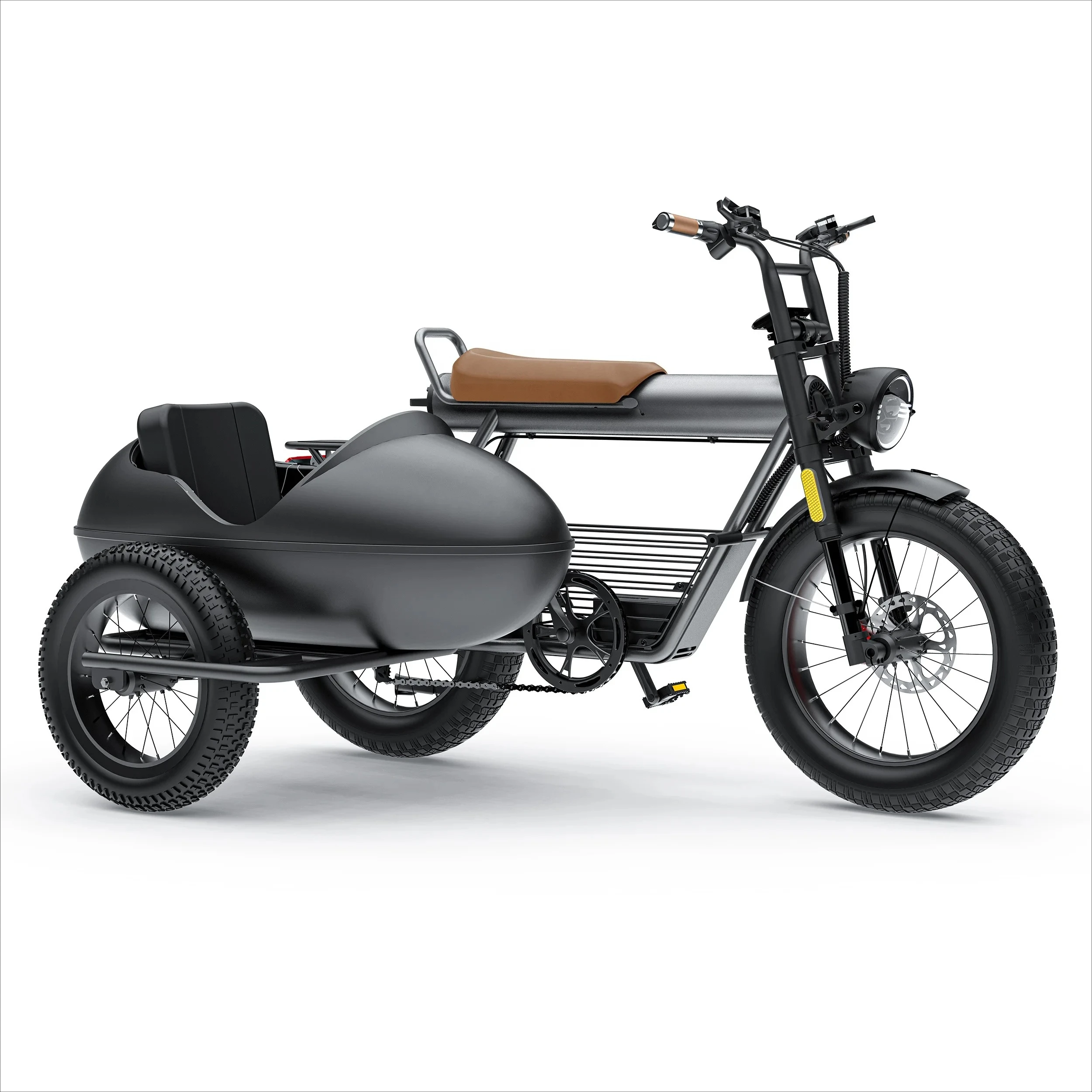 CT20S/CT20 1000W Fat Tire c Tricycle Sidecar E-bike Carry Pets Three Wheel Pedal Assist 1500W Road Ebike Sidecarcustom
