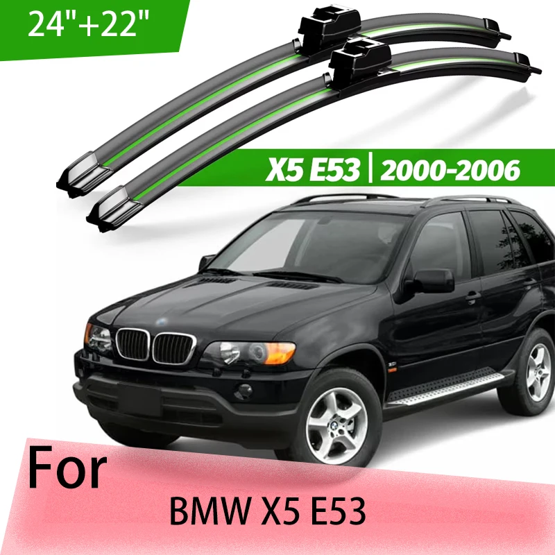 

Wiper Front Wiper Blades For BMW X5 E53 2000 - 2006 2003 2004 2005 Windshield Windscreen Window Brushes 24"22" Accessories