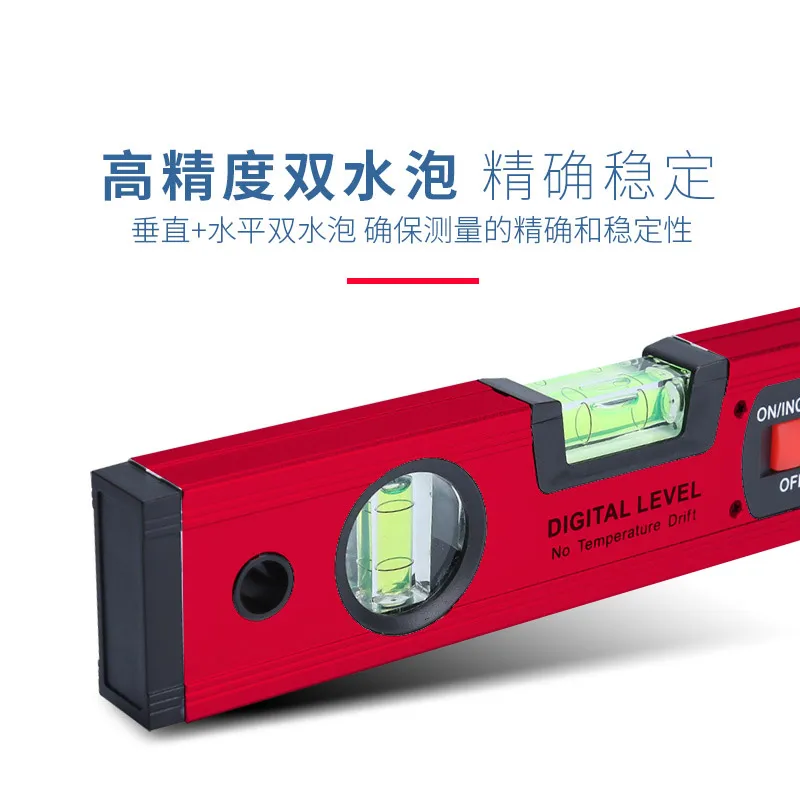 High precision electronic digital display belt with strong magnetic angle aluminum alloy level with