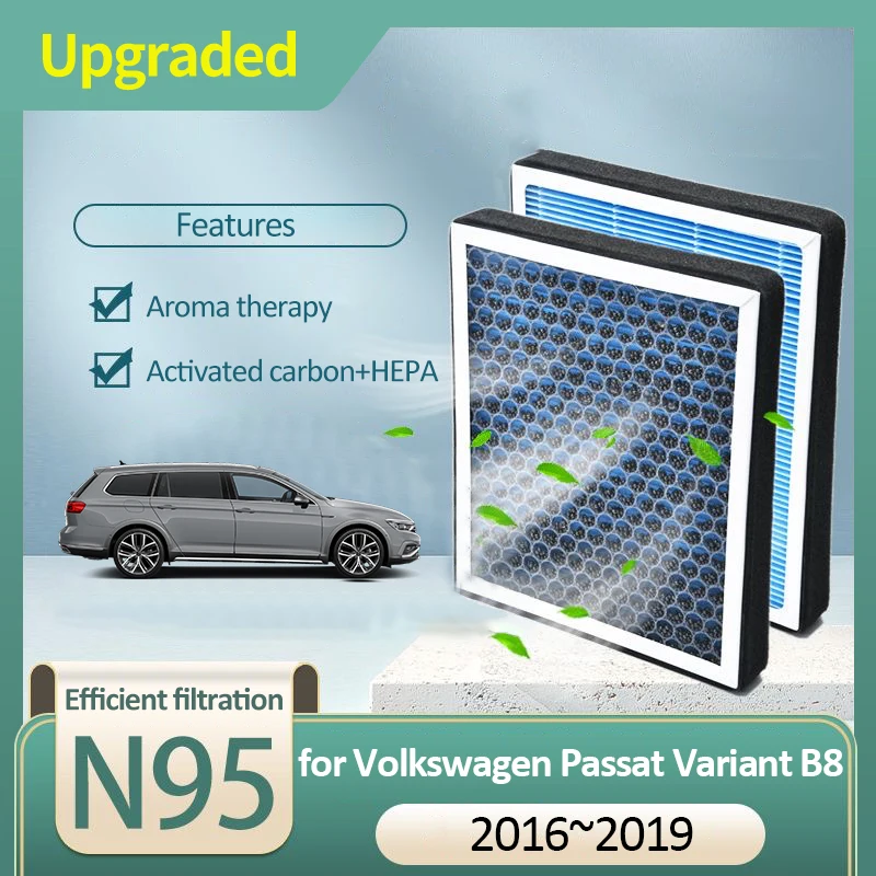 Activated Carbon Air Filter for Volkswagen VW Passat Variant B8 R-Line MK8 2016 2017 2018 2019 5Q0819653 Air Conditioner Filter