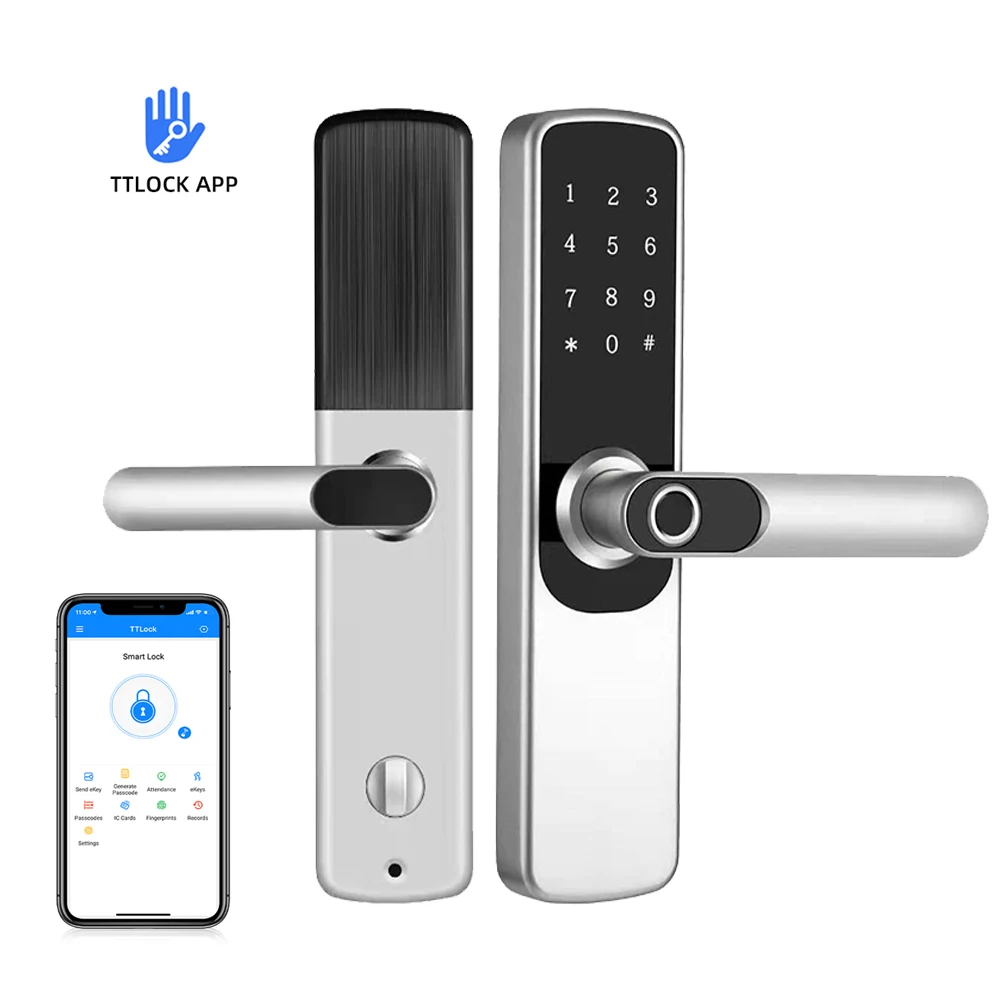 New arrival Tuya Wifi Digital electronic lock Smart door lock house with Password biometric fingerprint door lock APP remotely