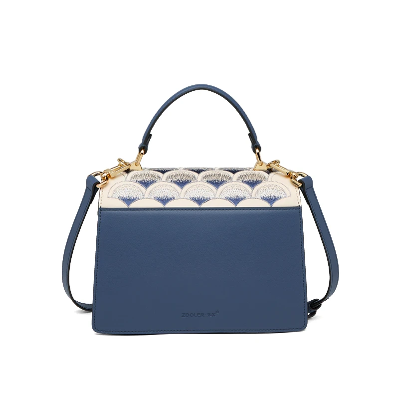 NEW  Luxurious Women Leather Handbag Auspicious Bird Cow Skin Winter Top Handle Woman Bag Handmade Shoulder Bag Girl #YH691