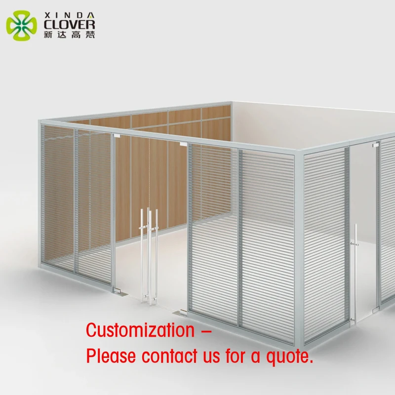 custom.Transparent Room Soundproof Glass Aluminum Partition Cubicles